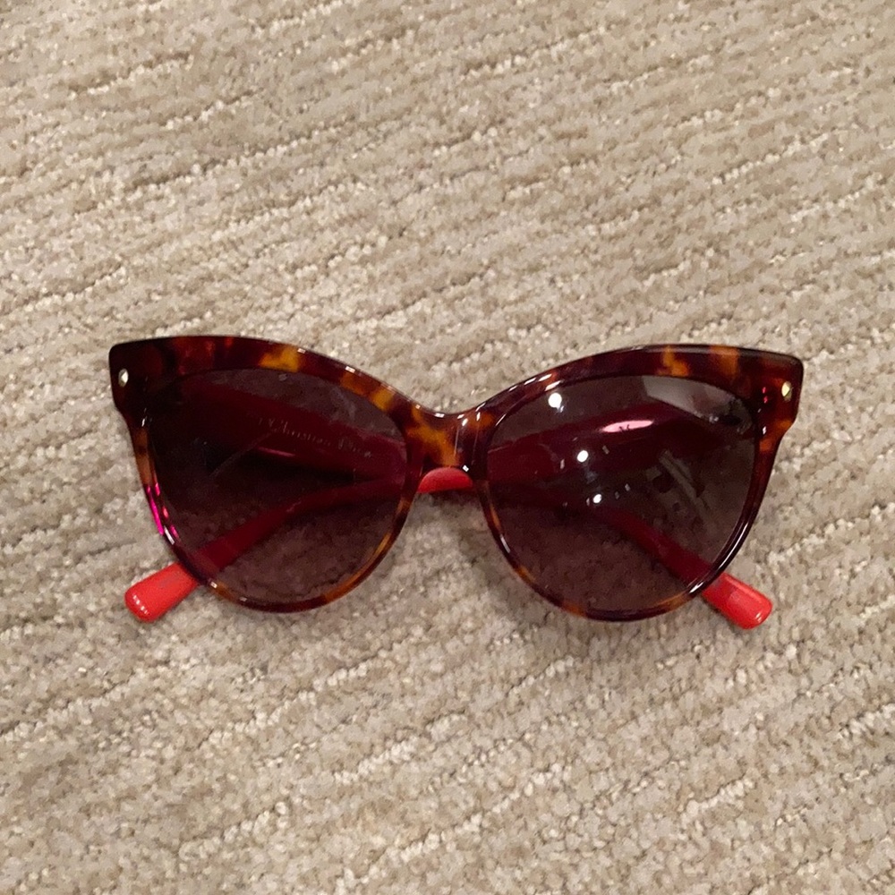 Tortoise and red cat eye rare Dior sunglasses